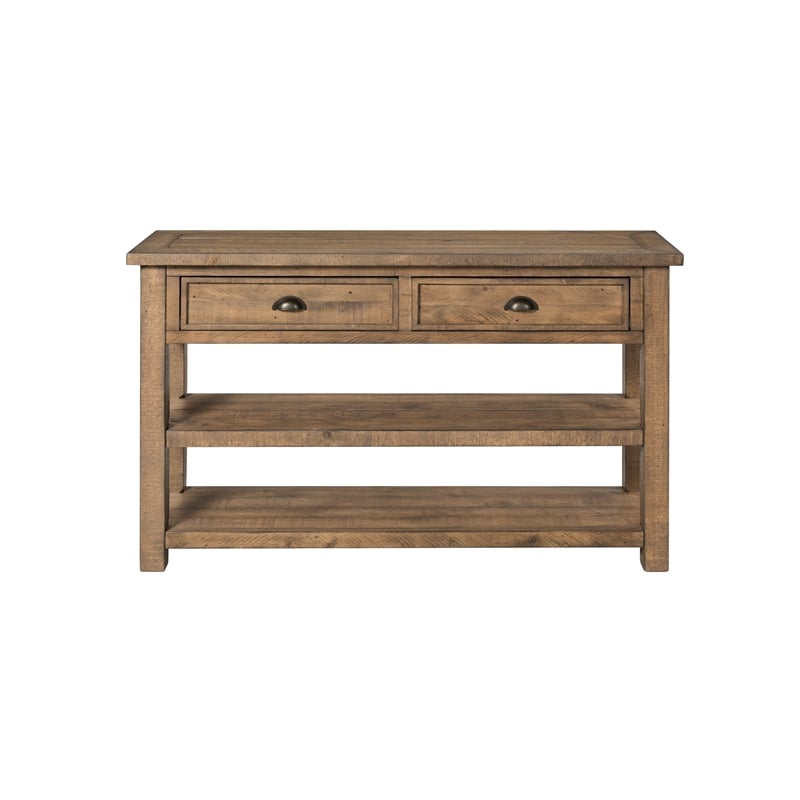 Martin Svensson Home Monterey Solid Wood 2 Drawer Sofa Console Table Natural