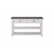Martin Svensson Home Monterey Wood 2 Drawer Sofa Console Table White and Gray