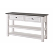 Martin Svensson Home Monterey Wood 2 Drawer Sofa Console Table White and Gray