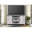 Martin Svensson Home Hampton Solid Wood TV Stand White Stain with Grey Stain Top