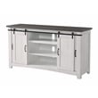 Martin Svensson Home Hampton Solid Wood TV Stand White Stain with Grey Stain Top