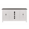 Martin Svensson Home Hampton Solid Wood TV Stand White Stain with Grey Stain Top