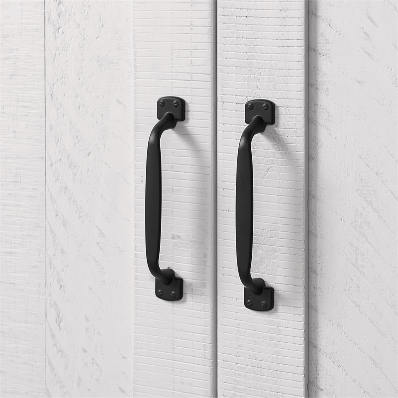 Martin Svensson Home Hampton Solid Wood TV Stand White Stain with Grey Stain Top