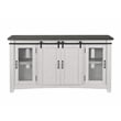 Martin Svensson Home Hampton Solid Wood TV Stand White Stain with Grey Stain Top
