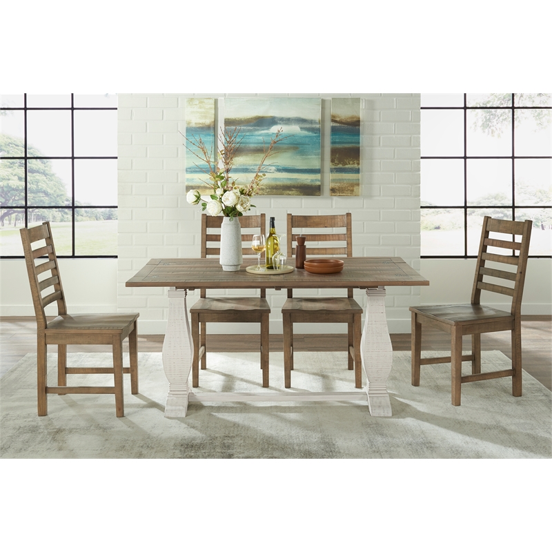 Martin Svensson Home Napa Solid Wood Flip Top Sofa Table White Stain and Natural