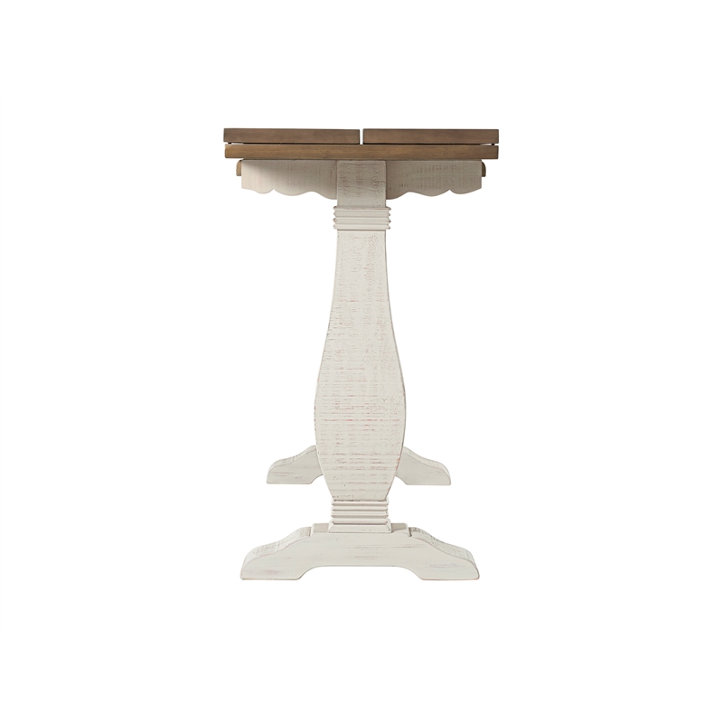Martin Svensson Home Napa Solid Wood Flip Top Sofa Table White Stain and Natural