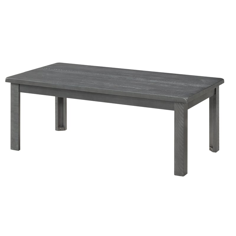 Martin Svensson Home Ventura Solid Wood Gray Coffee Table + 2 End Table Set