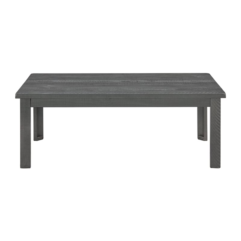 Martin Svensson Home Ventura Solid Wood Gray Coffee Table + 2 End Table Set