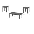 Martin Svensson Home Ventura Solid Wood Gray Coffee Table + 2 End Table Set