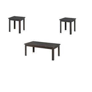 Martin Svensson Home Ventura Solid Wood Espresso Coffee Table + 2 End Table Set