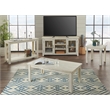 Martin Svensson Home Ventura Solid Wood White Coffee Table + 2 End Table Set