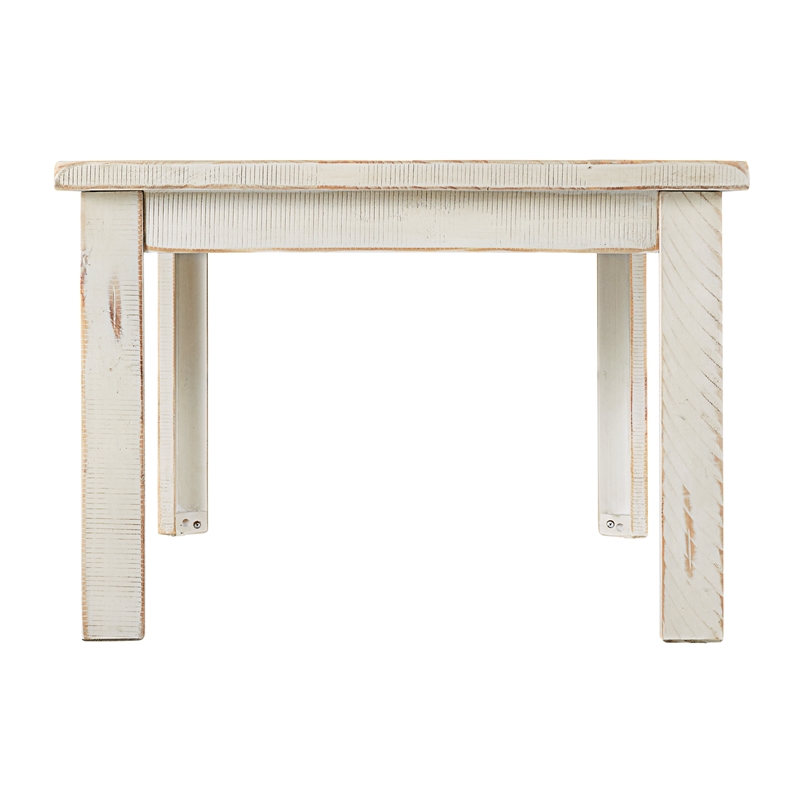 Martin Svensson Home Ventura Solid Wood White Coffee Table + 2 End Table Set