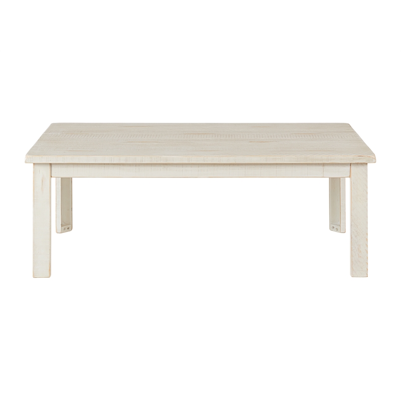 Martin Svensson Home Ventura Solid Wood White Coffee Table + 2 End Table Set