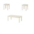 Martin Svensson Home Ventura Solid Wood White Coffee Table + 2 End Table Set