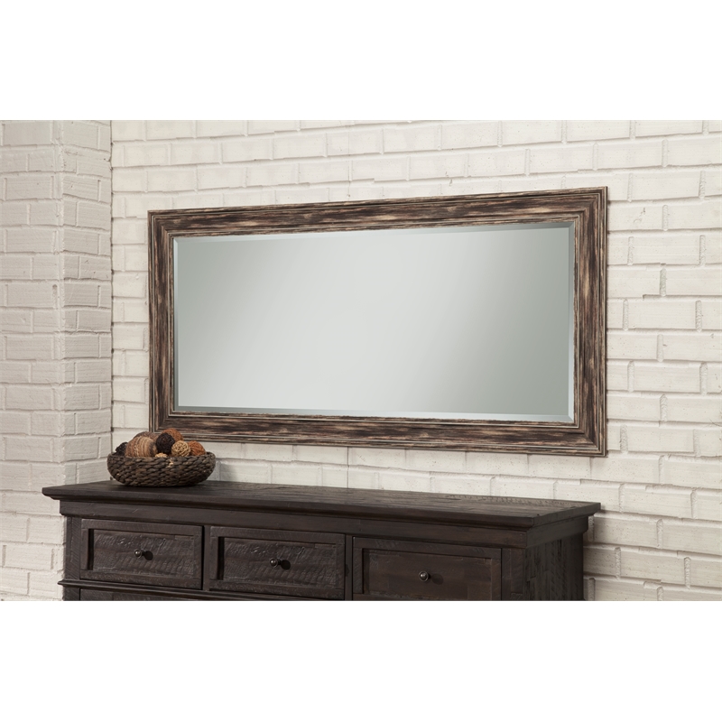 Martin Svensson Home Antique Black Farmhouse Full Length Leaner Mirror