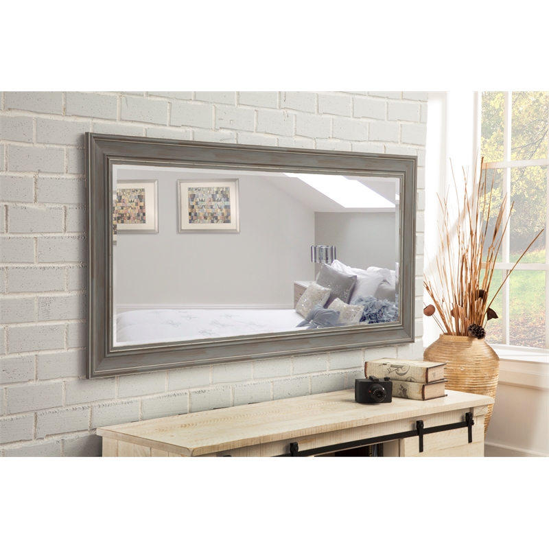 Martin Svensson Home Antique Gray Farmhouse Full Length Leaner Mirror