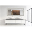 Martin Svensson Home Antique White and Gray Farmhouse Full Length Leaner Mirror