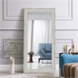 Martin Svensson Home Antique White and Gray Farmhouse Full Length Leaner Mirror