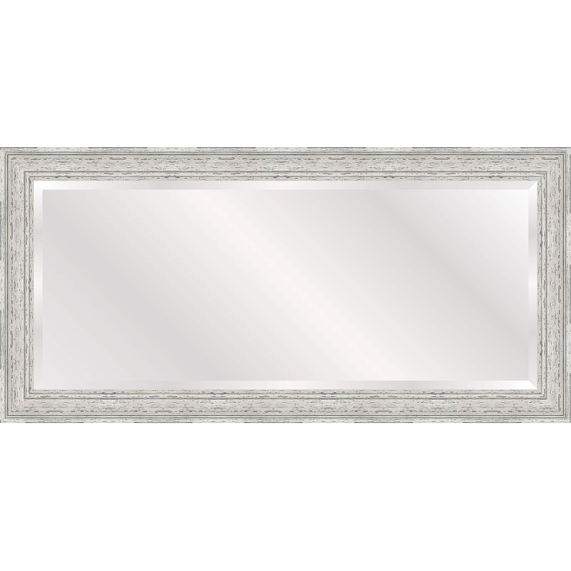 Martin Svensson Home Antique White and Gray Farmhouse Full Length Leaner Mirror