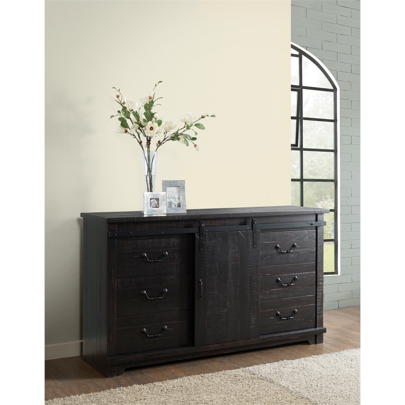 Martin Svensson Home Coastal Farmhouse 9 Drawer Dresser Antique Black