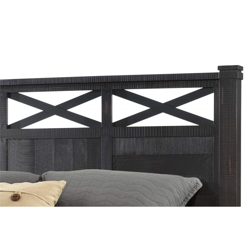 Martin Svensson Home Coastal Farmhouse California King Bed Antique Black