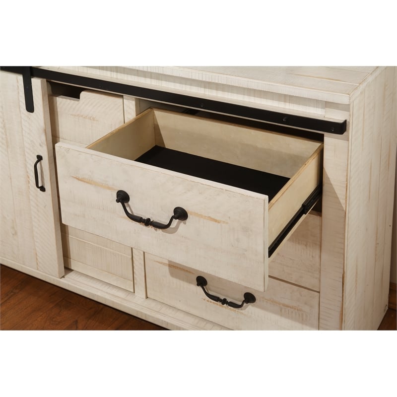 Martin Svensson Home Coastal Farmhouse 5 Drawer Chest Antique White