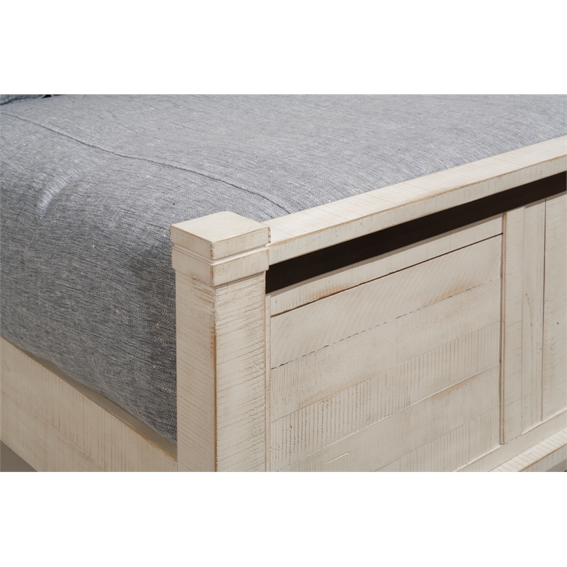 Martin Svensson Home Coastal Farmhouse Queen Bed Antique White