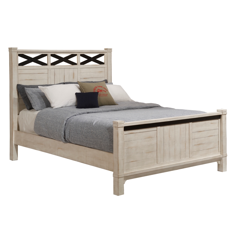 Martin Svensson Home Coastal Farmhouse King Bed Antique White