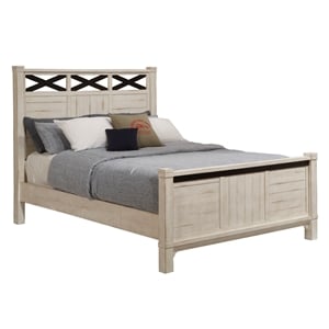 Martin Svensson Home Coastal Farmhouse King Bed Antique White