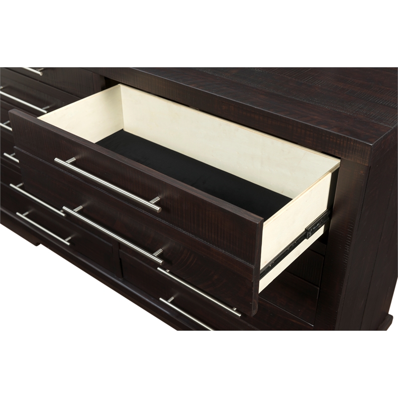 Martin Svensson Home Waterfront 6 Drawer Solid Wood Dresser Espresso Brown