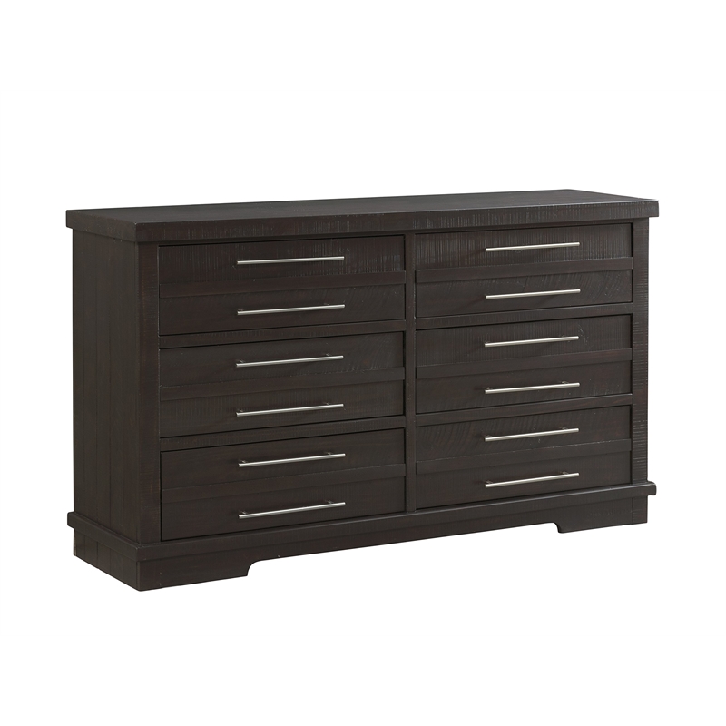 Martin Svensson Home Waterfront 6 Drawer Solid Wood Dresser Espresso Brown