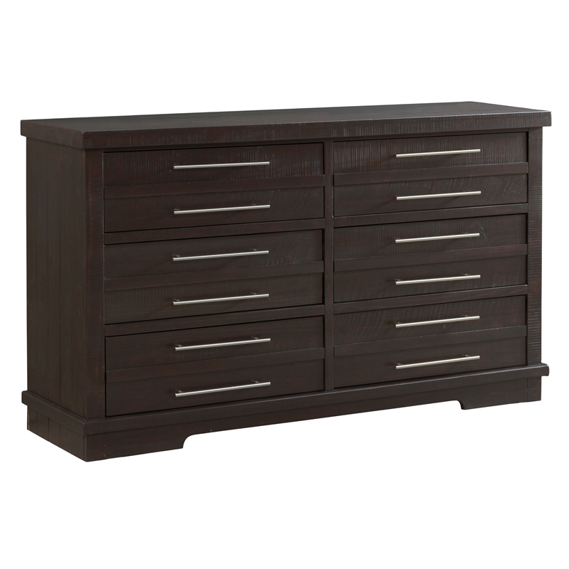 Martin Svensson Home Waterfront 6 Drawer Solid Wood Dresser Espresso Brown