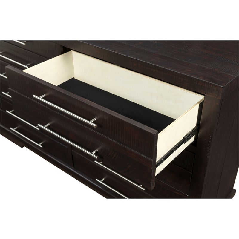 Martin Svensson Home Waterfront 5 Drawer Solid Wood Chest Espresso Brown