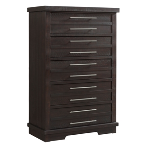 Martin Svensson Home Waterfront 5 Drawer Solid Wood Chest Espresso Brown