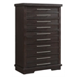 Martin Svensson Home Waterfront 5 Drawer Solid Wood Chest Espresso Brown
