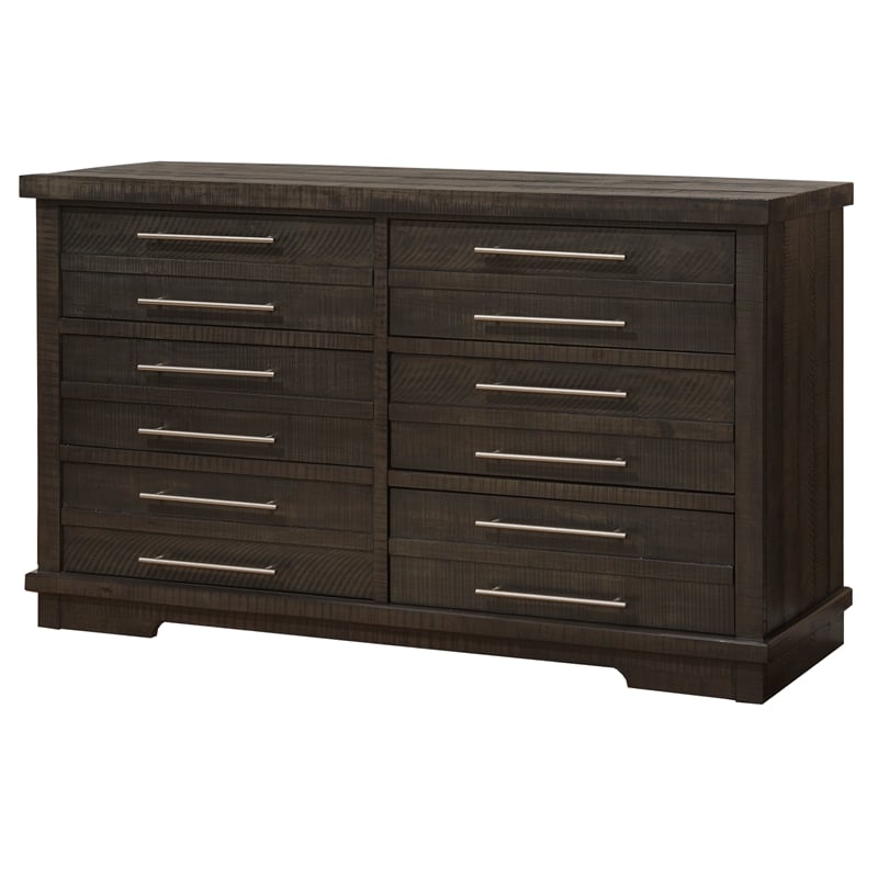 Martin Svensson Home Waterfront 6 Drawer Solid Wood Dresser Gray