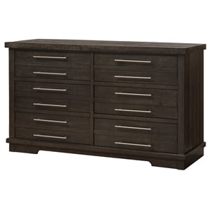 Martin Svensson Home Waterfront 6 Drawer Solid Wood Dresser Gray