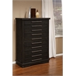 Martin Svensson Home Waterfront 5 Drawer Solid Wood Chest Gray