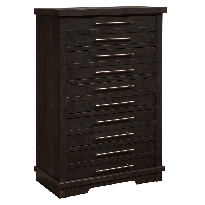 Martin Svensson Home Waterfront 5 Drawer Solid Wood Chest Gray