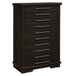 Martin Svensson Home Waterfront 5 Drawer Solid Wood Chest Gray