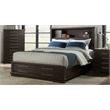 Martin Svensson Home Waterfront King Bookcase Storage Bed Espresso Brown