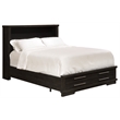Martin Svensson Home Waterfront Queen Bookcase Storage Bed Gray