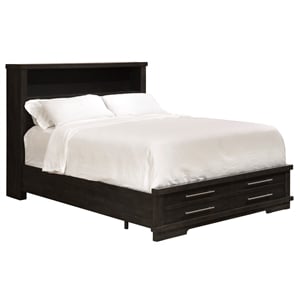 Martin Svensson Home Waterfront California King Bookcase Storage Bed Gray