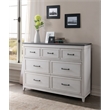 Martin Svensson Home Del Mar 7 Drawer Dresser White with Gray Top