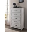 Martin Svensson Home Del Mar 5 Drawer Chest White with Gray Top