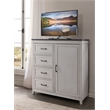 Martin Svensson Home Del Mar 4 Drawer Media Chest White with Gray Top
