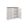 Martin Svensson Home Del Mar 4 Drawer Media Chest White with Gray Top