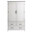 Martin Svensson Home Del Mar 3 Drawer Armoire White with Gray Top