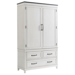 martin svensson home del mar 3 drawer armoire white with gray top