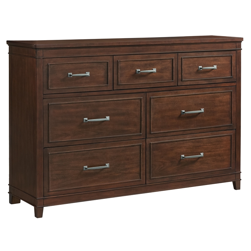 Martin Svensson Home La Jolla 7 Drawer Dresser Coffee Brown Walnut